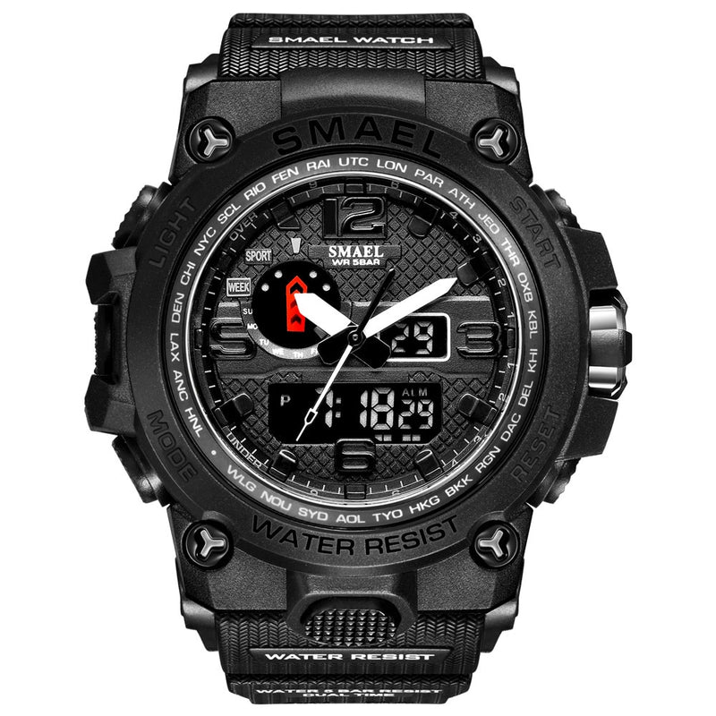 Men Sports Watches Dual Display Analog Digital LED Electronic Quartz Wristwatches Waterproof Swimming Military Watch